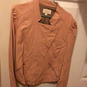 leather feel light pink color